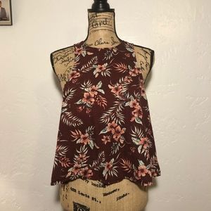 BDG racerback, burgundy crop top, size medium